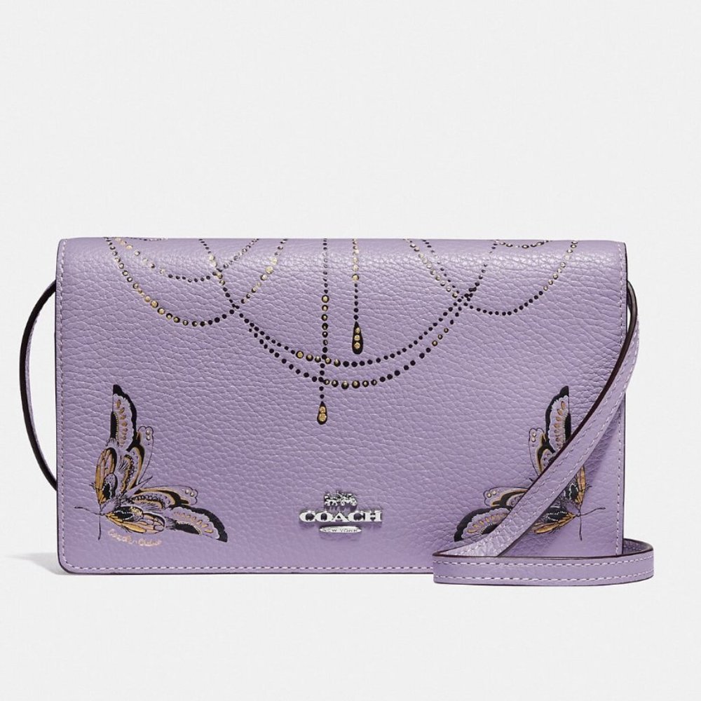 Coach Purse HAYDEN Foldover Crossbody BAG Lilac Purple Tattoo - Picture 2 of 9